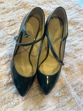 Victoria's Secret Dark Teal Patent Mary Jane Heels